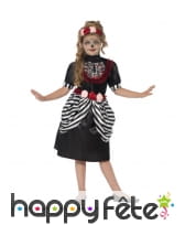 Déguisement Sugar Skull pour enfant fille, image 1