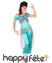 Déguisement turquoise de danseuse orientale