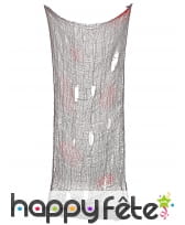 Drap troué éclaboussé de sang 75x150cm