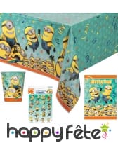 Décorations thème Minions pour table anniversaire