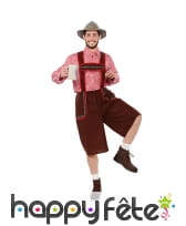 Déguisement tyrolien marron pour homme