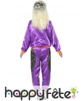 Déguisement training rétro violet brillant, femme, image 2