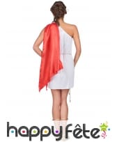 Déguisement tunique romaine blanche, cape rouge, image 3