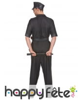 Déguisement uniforme de police noir pour adulte, image 3