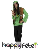 Déguisement vert de hippie, image 3