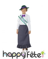 Déguisement victorien de Suffragette pour enfant