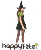Déguisement vert et noir court de sorcière, image 2