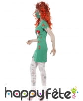 Déguisement vert infirmière zombie, image 2