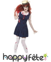 Déguisement zombie étudiante high school