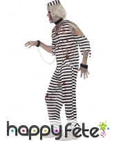 Déguisement zombie noir blanc prisonnier, image 2