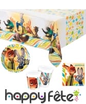 Déco Zootopie pour table d'anniversaire