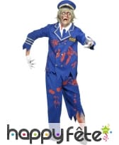 Déguisement zombie pilote homme