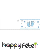 Etiquettes avec petits pieds bleus, en papier, image 1