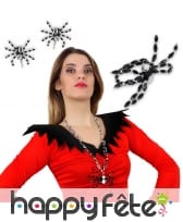 Elegants bijoux araignée noire et argentée