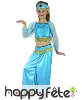Ensemble bleu de danseuse orientale pour enfant, image 3