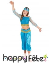 Ensemble bleu de danseuse orientale pour enfant