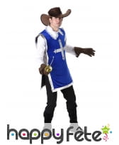 Ensemble bleu de mousquetaire pour adulte