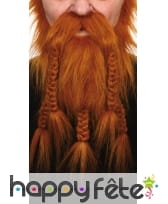 Ensemble barbe moustaches roux de vicking
