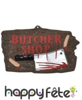 Enseigne Butcher shop de 47x27cm