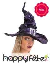 Elegant chapeau de sorcière plissé