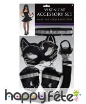 Ensemble d'accessoires pour chat noir sexy, femme, image 1