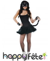 Ensemble d'accessoires pour chat noir sexy, femme