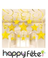 Etoiles dorées à suspendre et spirales, image 1