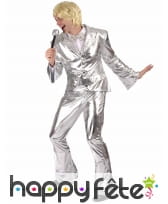 Ensemble de chanteur Disco argenté, image 1