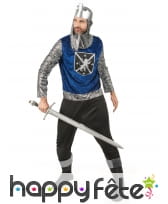 Ensemble de chevalier Médiéval bleu pour homme, image 1