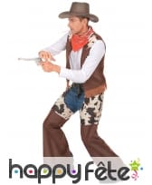 Ensemble de cowboy marron vachette pour homme, image 1