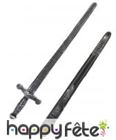 Epée de chevalier en plastique avec fourreau