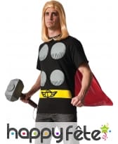 Ensemble de T-shirt avec cape de Thor pour homme