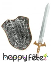 Epée et bouclier de chevalier médiéval pour enfant