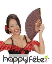 Eventail Espagnol fleuri, image 2