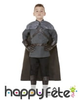 Ensemble gris médiéval avec cape pour enfant, image 1