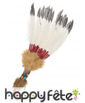 Eventail indien avec plumes blanches et noires