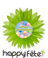 Eventail joyeux anniversaire en papier de 50cm, image 2