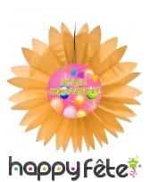 Eventail joyeux anniversaire en papier de 50cm, image 3