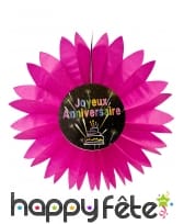 Eventail Joyeux anniversaire Feux d'artifice 50cm, image 1
