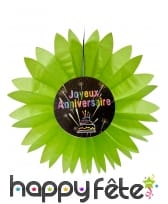Eventail Joyeux anniversaire Feux d'artifice 50cm, image 2