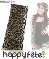 Echarpe léopard en peluche