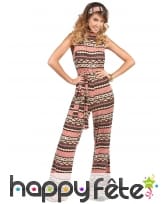 Ensemble marron ann&eacute;es 70 pour femme