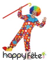 Ensemble multicolore à pois de petit clown