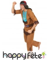 Ensemble marron d'indien avec franges, image 1