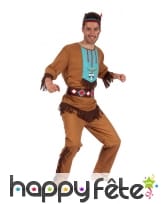 Ensemble marron d'indien avec franges, image 3