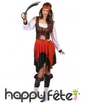 Ensemble piratesse avec corset marron, image 1