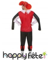 Ensemble rouge de mousquetaire pour adulte, image 2