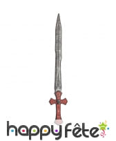 Epée squelette de croisé, manche rouge