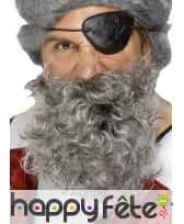 Fausse Barbe grise de pirate avec elastique