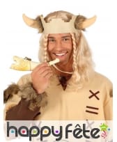 Fausse corne de brume sculptée tête de lion, 24 cm